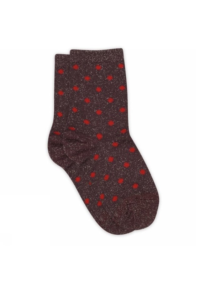 Irma glitter socks – 36 – Grape skin
