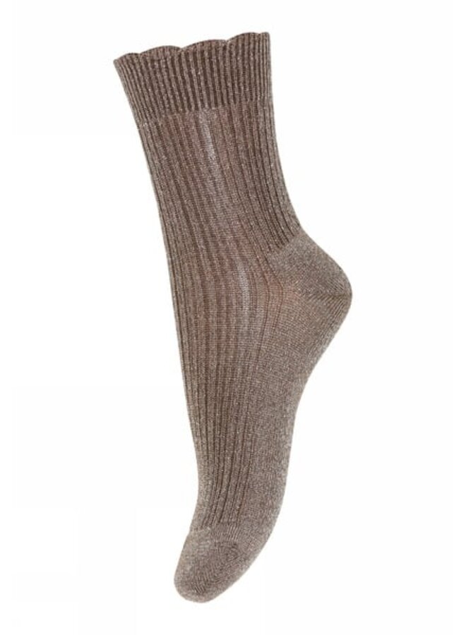 Celosia glitter socks – 76 – Brown sienna