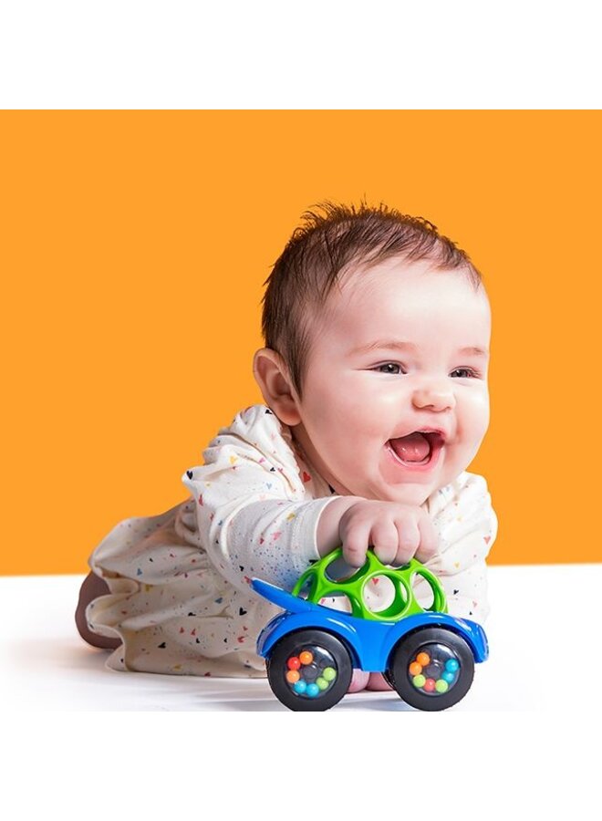 Oball - Rattle & roll buggie toy – Blue