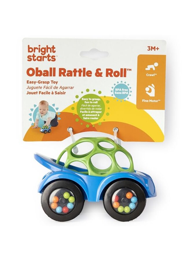 Oball - Rattle & roll buggie toy – Blue