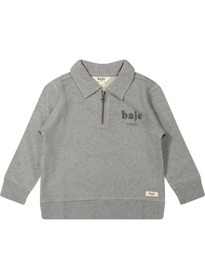 Morlon sweater - Grey steel AOP