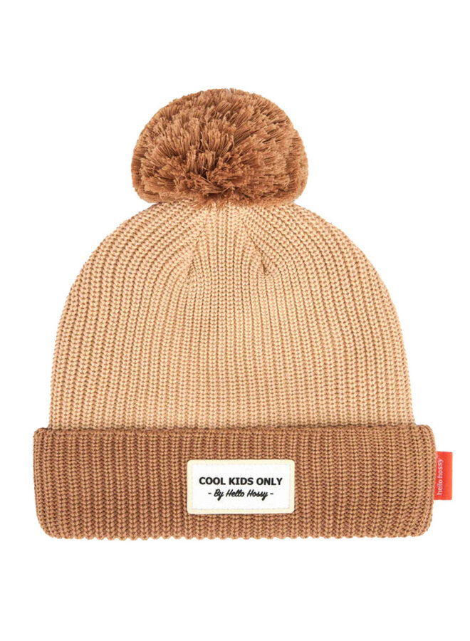 Block beanie - Coffee