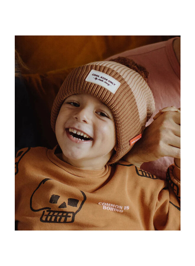 Hello Hossy - Block beanie - Coffee