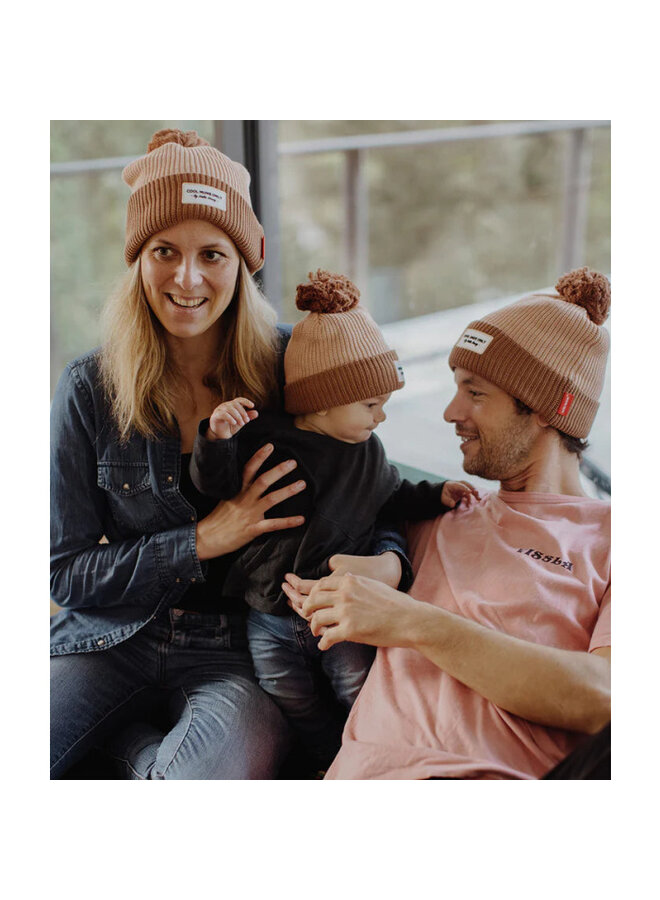 Hello Hossy - Block beanie - Coffee