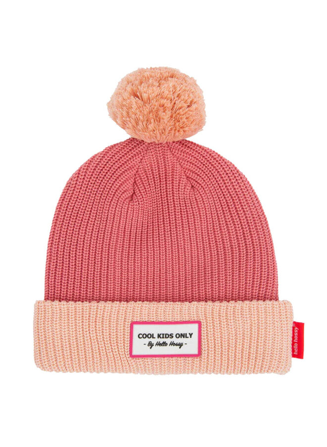 Block beanie - Blush