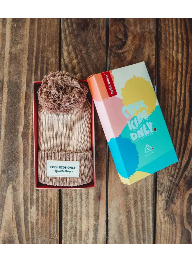 Hello Hossy - Block beanie - Coffee