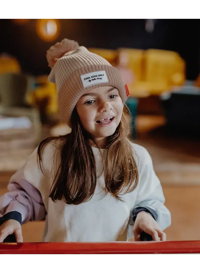 Hello Hossy - Block beanie - Coffee