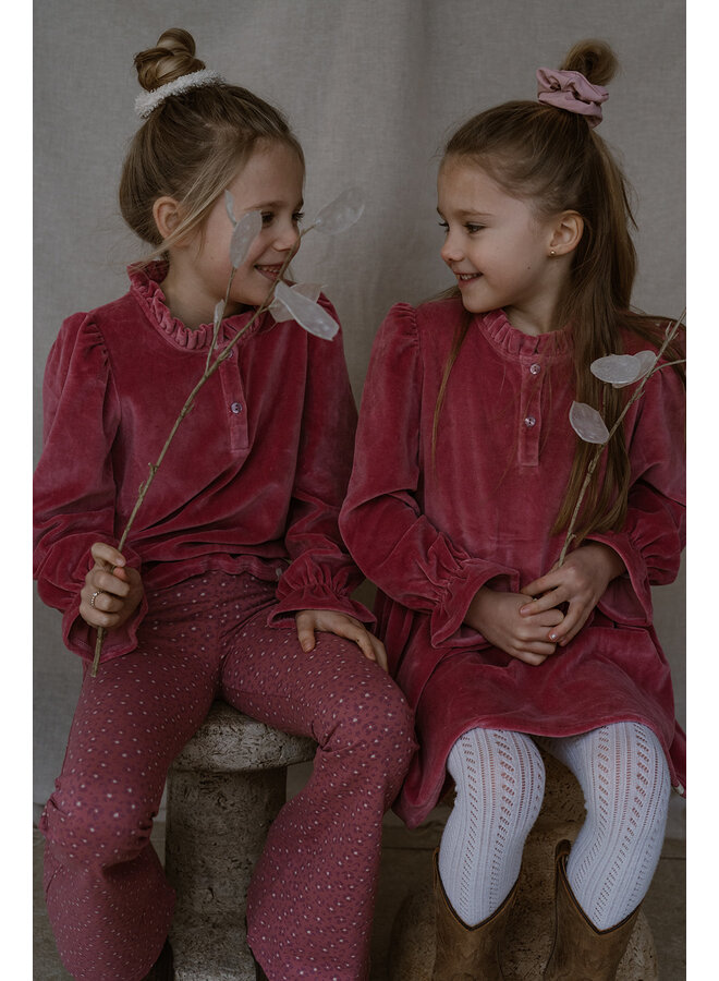 Navy Natural - Julie blouse - Rose velvet