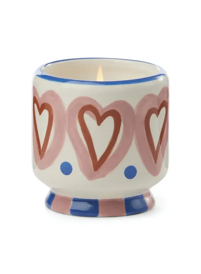 A dopo hearts ceramic candle - Rosewood vanilla