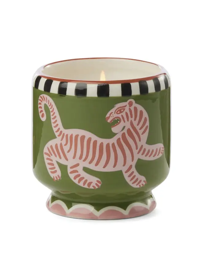 A dopo tiger ceramic candle - Black cedar & Fig