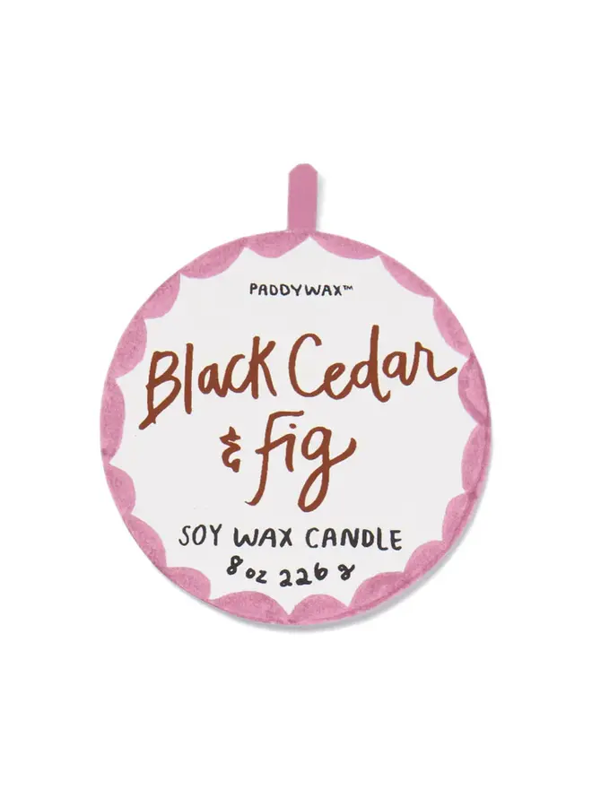 DesignWorks Ink - A dopo tiger ceramic candle - Black cedar & Fig