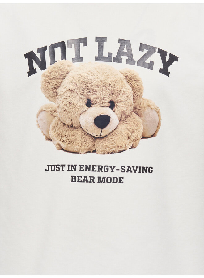 Kids Only - Billie ss loose teddy top - Cloud dancer lazy