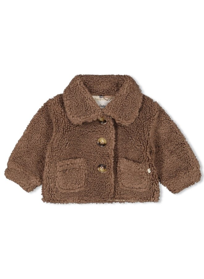 Feetje babykleding - Teddy jasje - Dancing In The Moonlight - Bruin