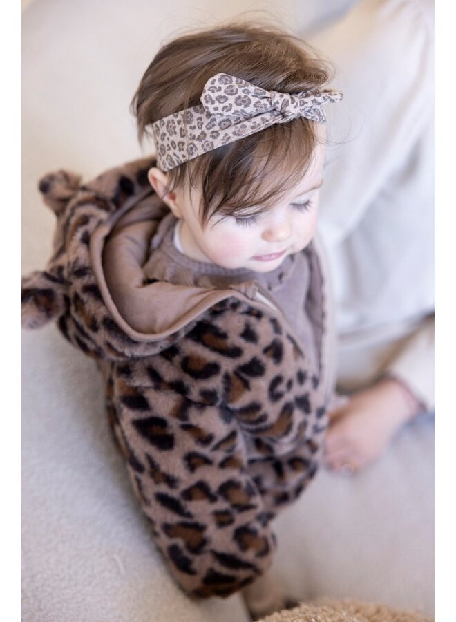 Feetje babykleding - Teddy jasje met capuchon - Better Together - Taupe