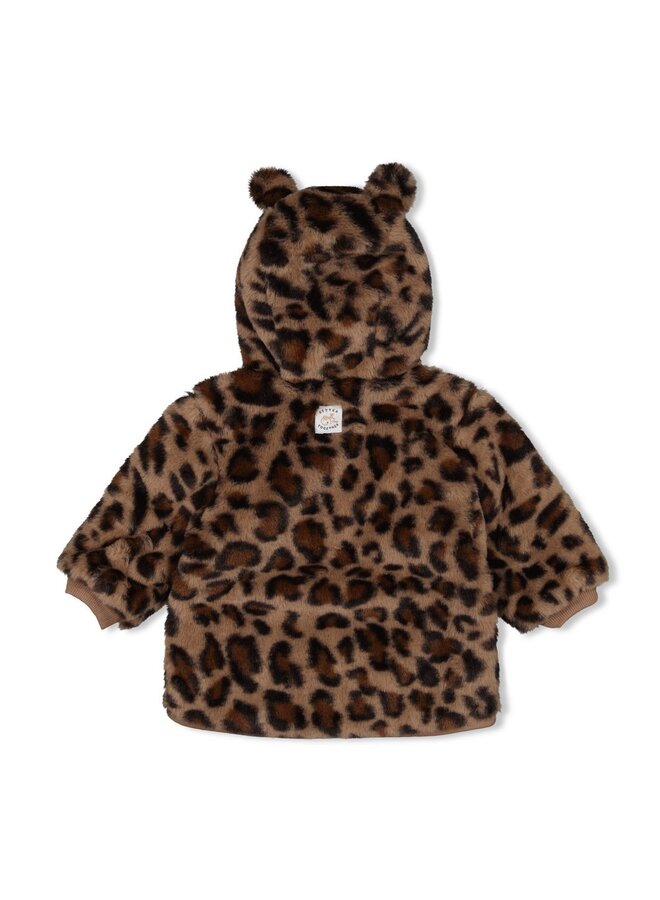 Feetje babykleding - Teddy jasje met capuchon - Better Together - Taupe