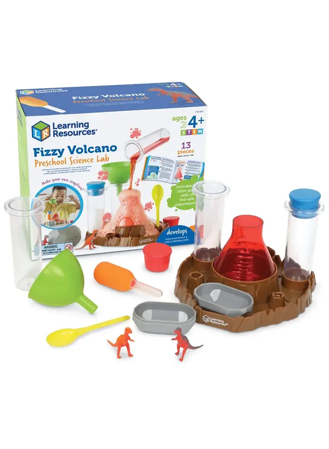 Fizzy volcano preschool science lab