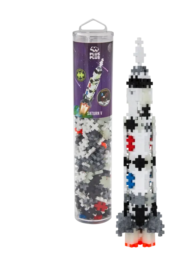 Plus Plus - Tube Saturn V Raket: 240 stuks