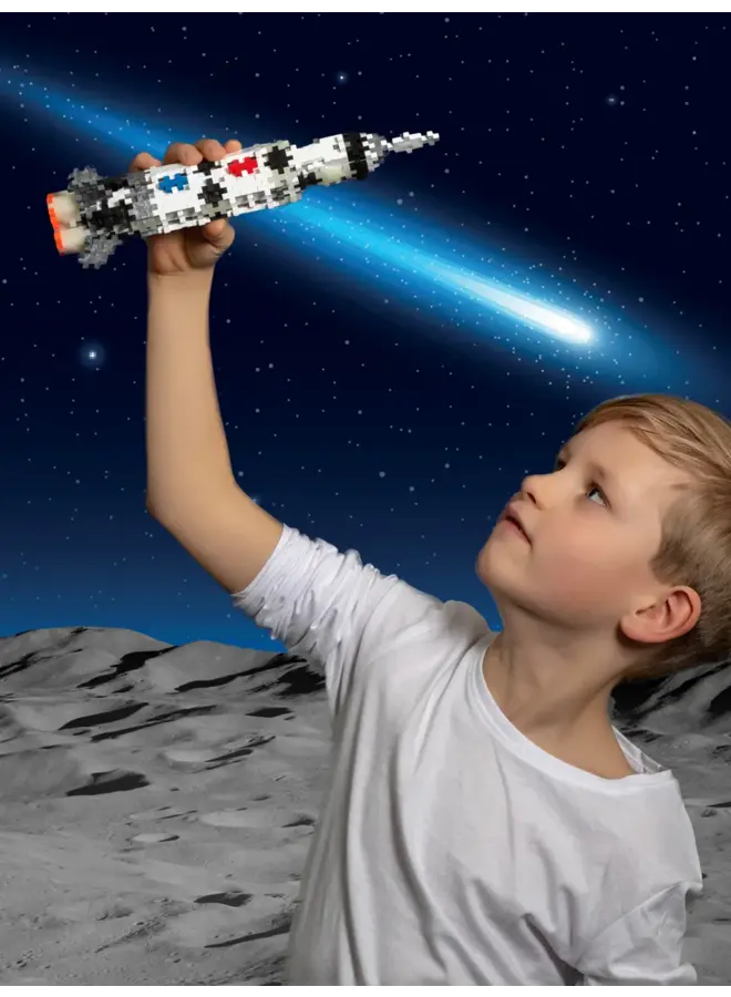 Plus Plus - Tube Saturn V Raket: 240 stuks