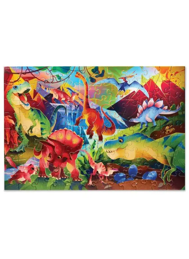 Crocodile Creek - Holographic foil puzzles, 100 stuks - Dino wereld