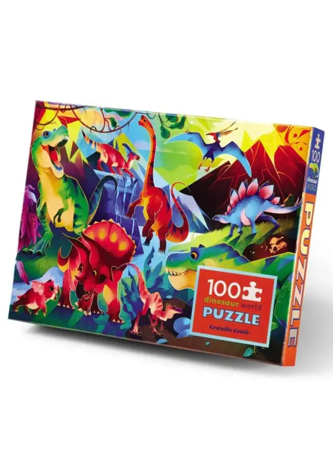 Crocodile Creek - Holographic foil puzzles, 100 stuks - Dino wereld
