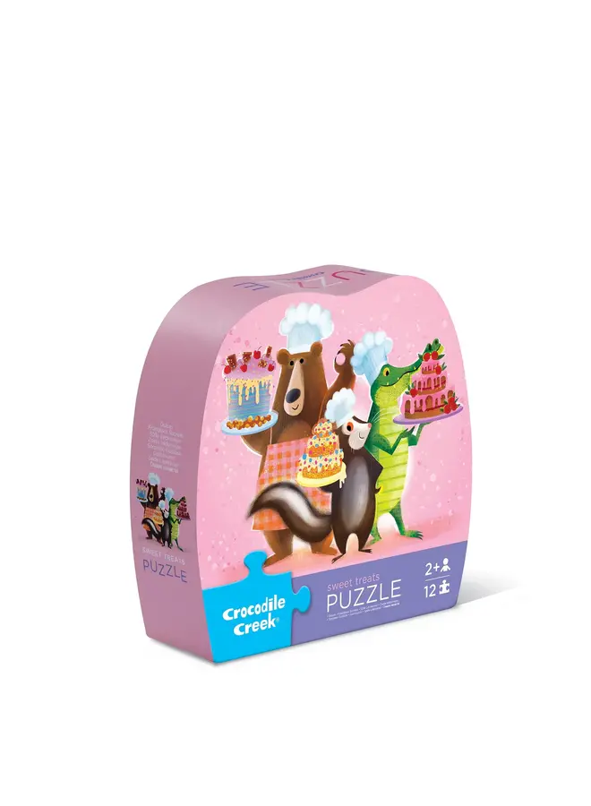 Shaped box puzzel, 12 stuks - Sweet treats