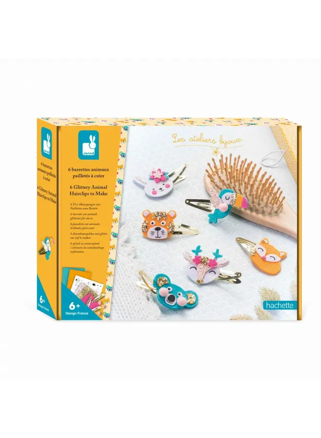 Janod - Atelier Bijoux - Sieraden maken Haarclipjes Dieren