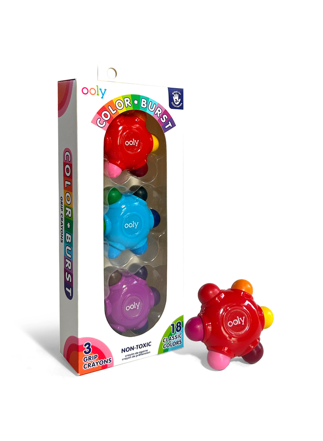 133-110 Color burst grip crayons - Set of 3