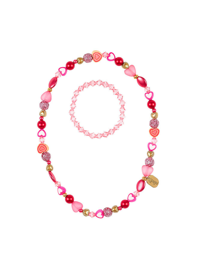 Necklace & bracelet set Lyse - Heart