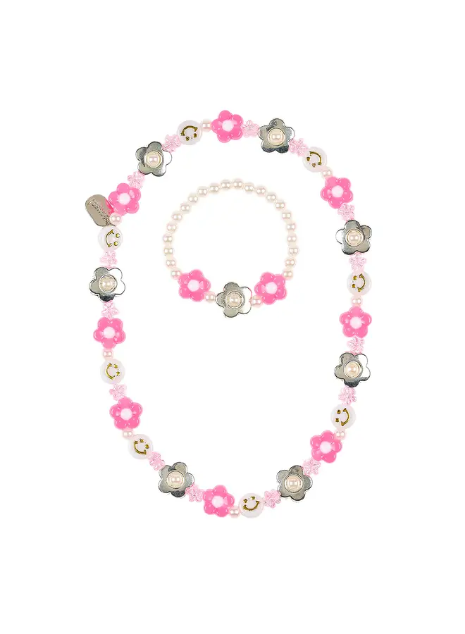 Souza! - Necklace & bracelet set Jessie - Flower pink
