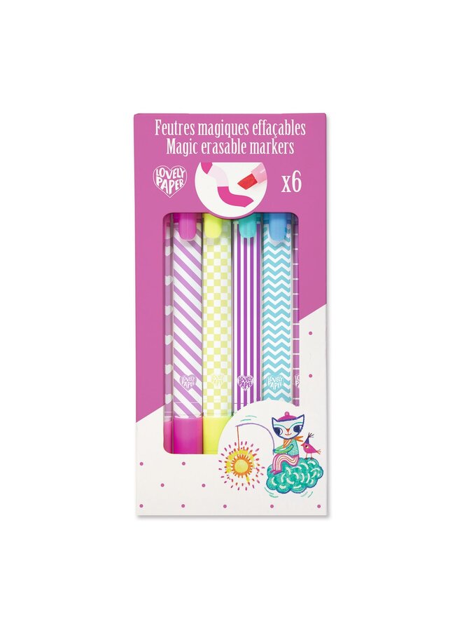 Djeco - Magische uitwisbare viltstiften 6 stuks – DD03810