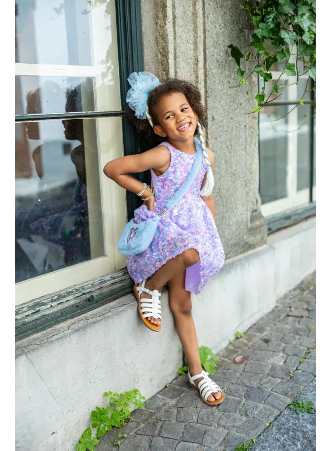 Great Pretenders - 83329 Rainbow cuddle crossbody purse - Periwinkle