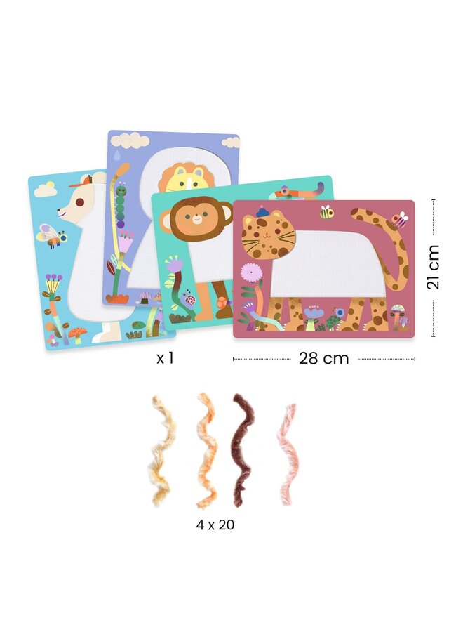 Djeco - Wol en klittenband – Geef ons een warme vacht – DJ09128