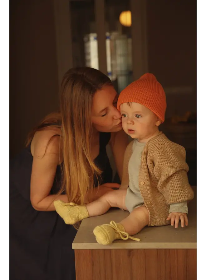 Hvid - Booties – Light yellow