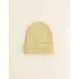 Hvid - Beanie fonzie newborn –  Light yellow
