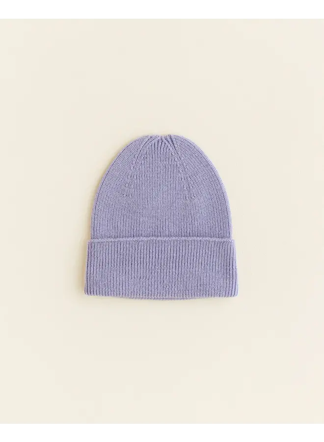 Hvid - Beanie fonzie newborn – Lilac