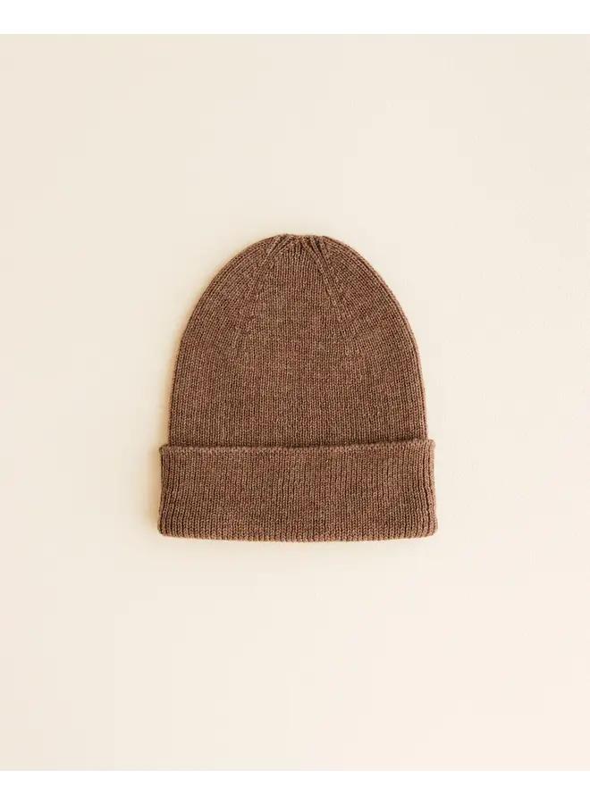 Beanie fonzie newborn – Mocha