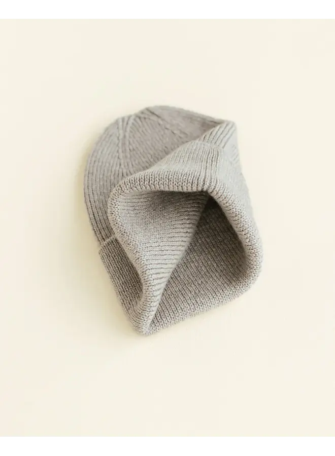 Hvid - Beanie fonzie newborn – Pebble