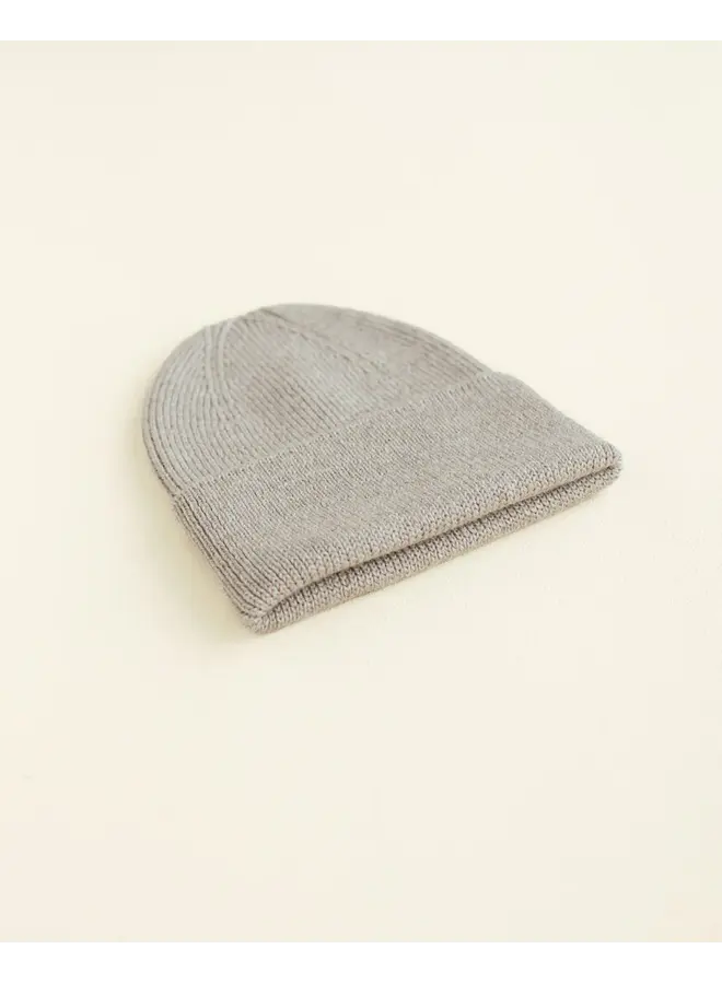 Hvid - Beanie fonzie newborn – Pebble