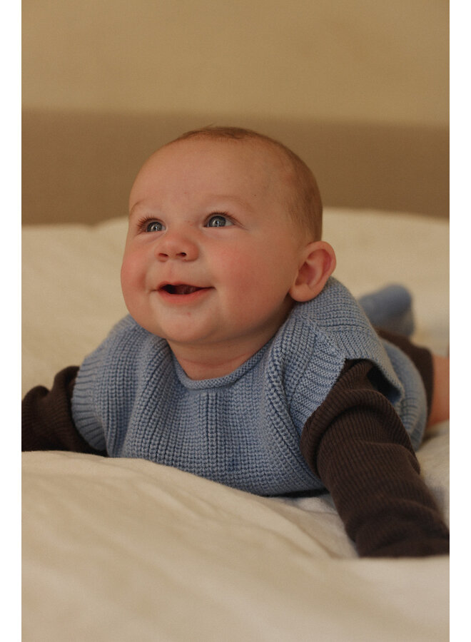 Hvid - Vest harvey baby – Light blue