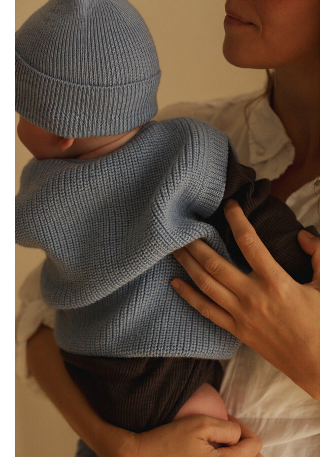 Hvid - Vest harvey baby – Light blue