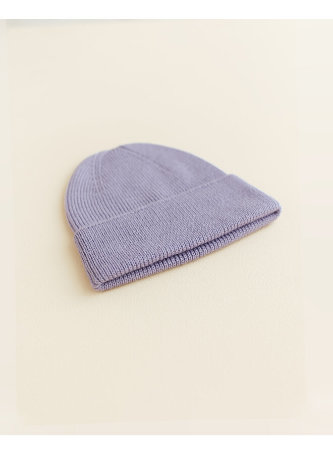 Hvid - Beanie fonzie newborn – Lilac