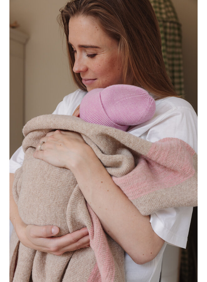 Hvid - Beanie fonzie newborn – Cotton candy