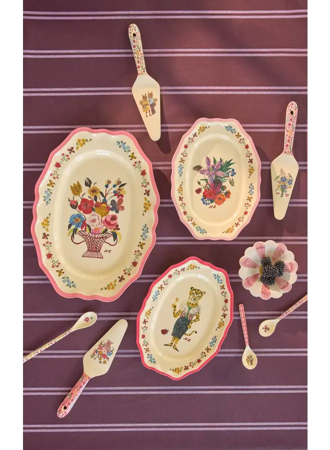 rice - Vintage serveerschotel klein - Nathalie Lété vol. 2 print rood