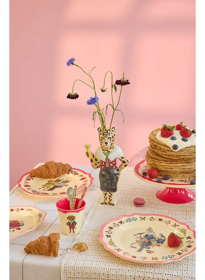 rice - Vintage dinerbord - Nathalie Lété vol. 2 print neon roze