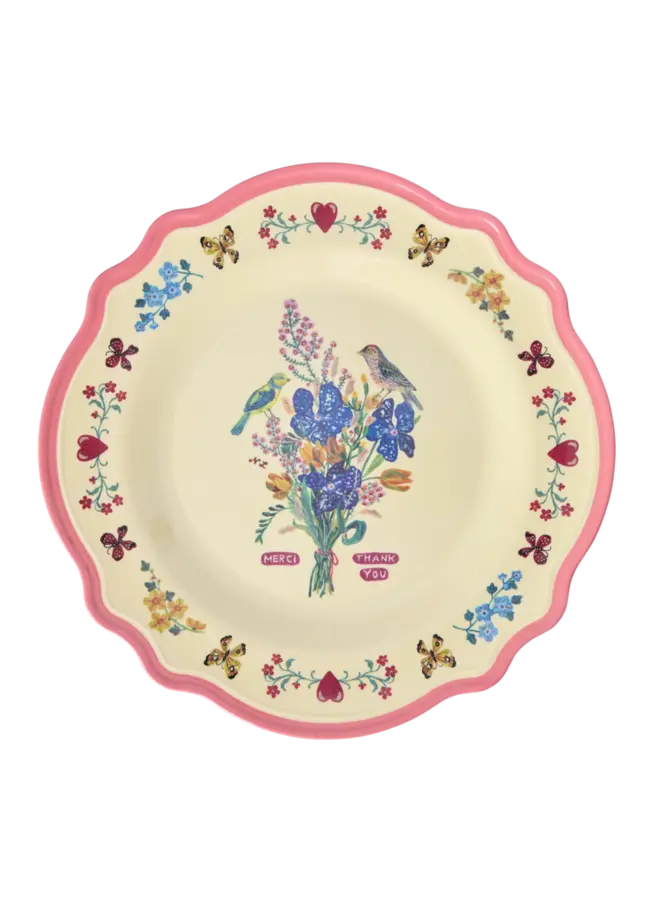 rice - Vintage dinerbord - Nathalie Lété vol. 2 print neon roze