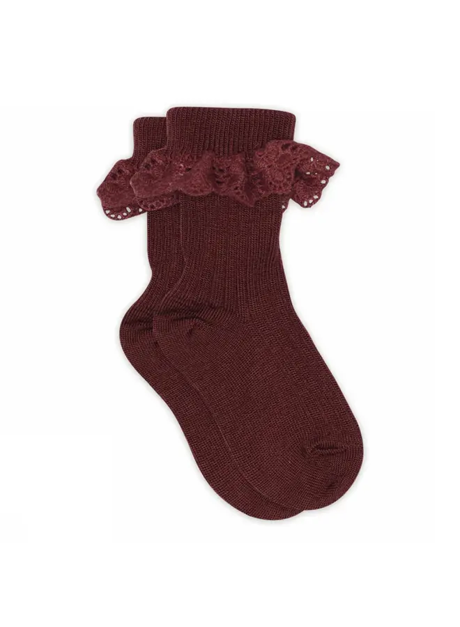 Lea socks lace – 1451 – Wine red