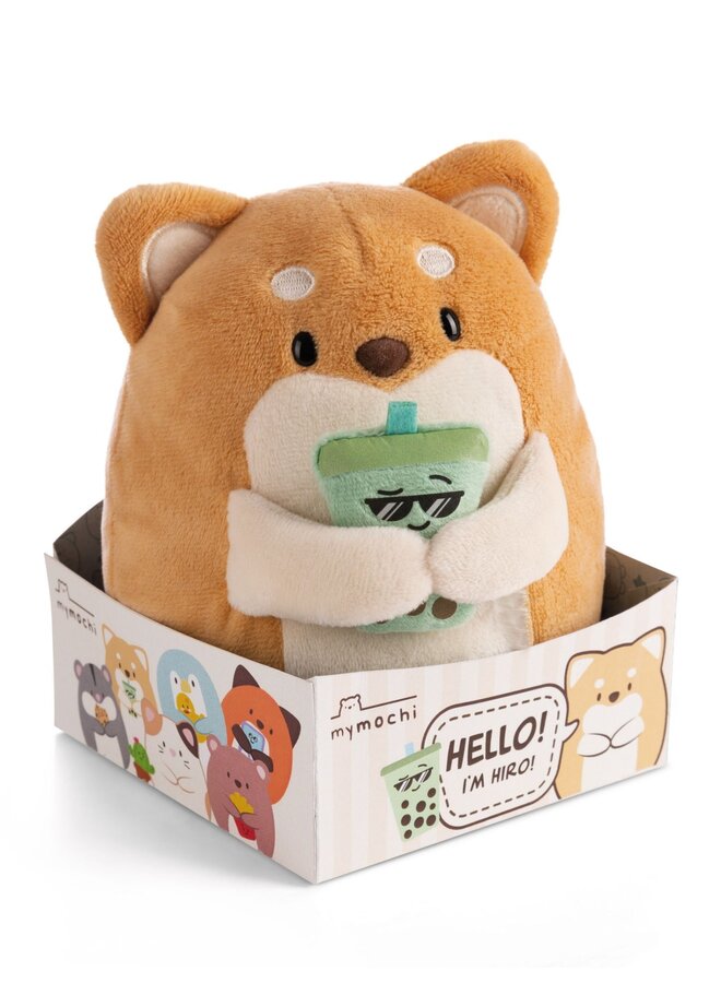 Mymochi - Dog Hiro 16cm with bubble tea in gift box