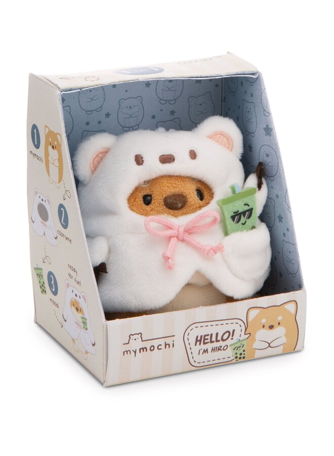 NICI - Mymochi set - Dog Hiro with bubble tea and polar bear costume