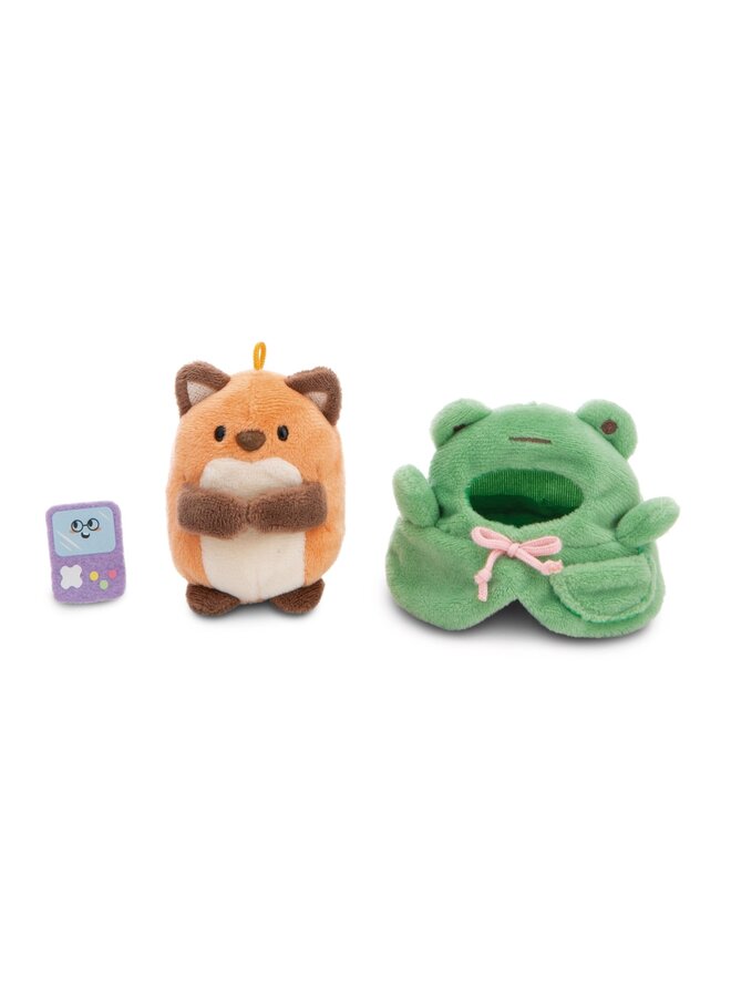 NICI - Mymochi set - Fox Geeks with video game and frog costume