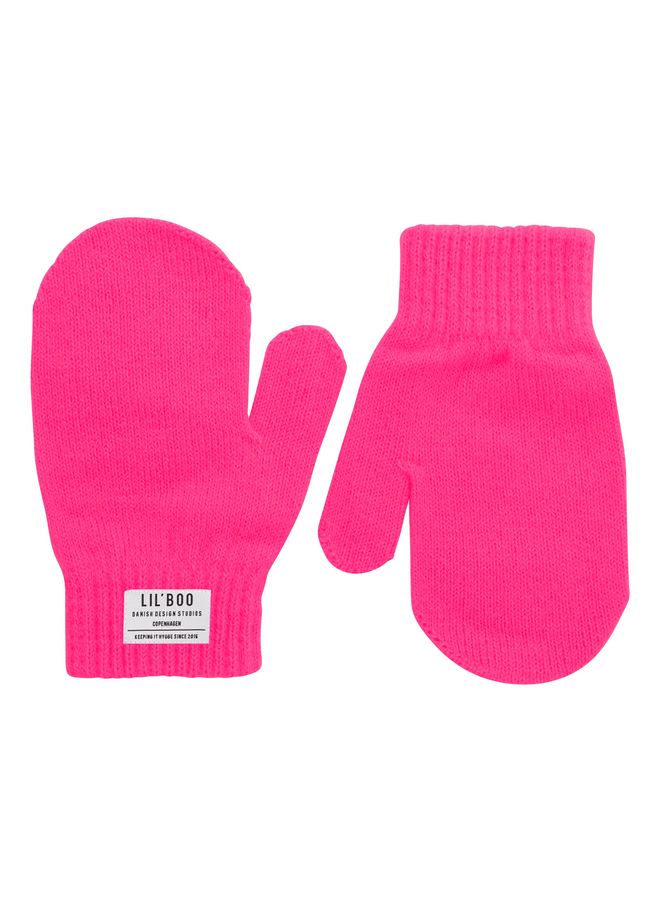 Lil’ Boo - Hygge mittens - Neon pink (1/3Y)